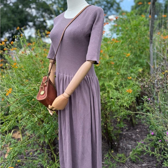 UNIQLO Ribbed Knit Midi Dress | Tag L (Fits S/M) - Picture 2 of 6